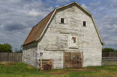 This frame shows the southern half of the barn and the eastern face of the barn.