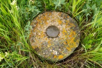 This frame is a close-up of another concrete marker on the hill. This marker lies to the north-west of the first marker shown.